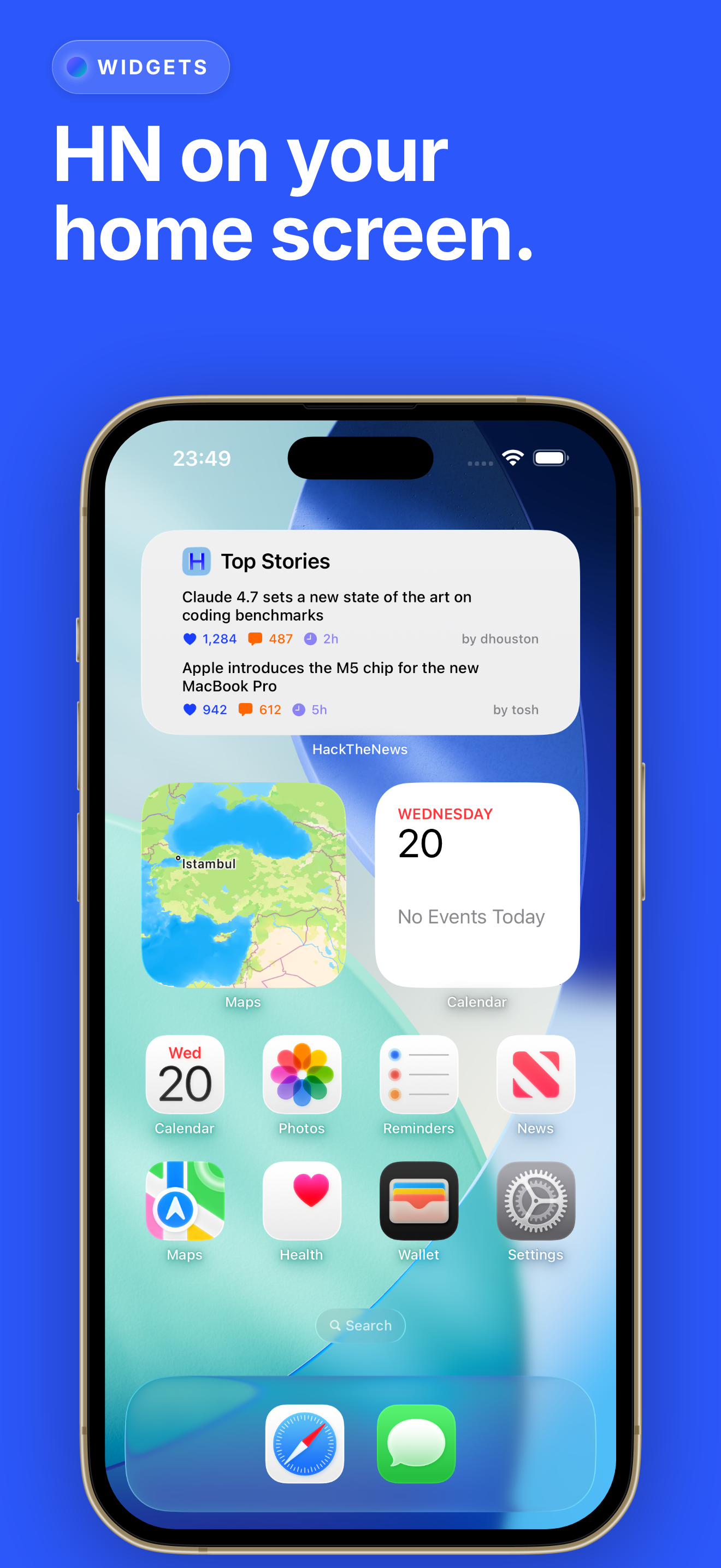 Hack The News - HN on your home screen.