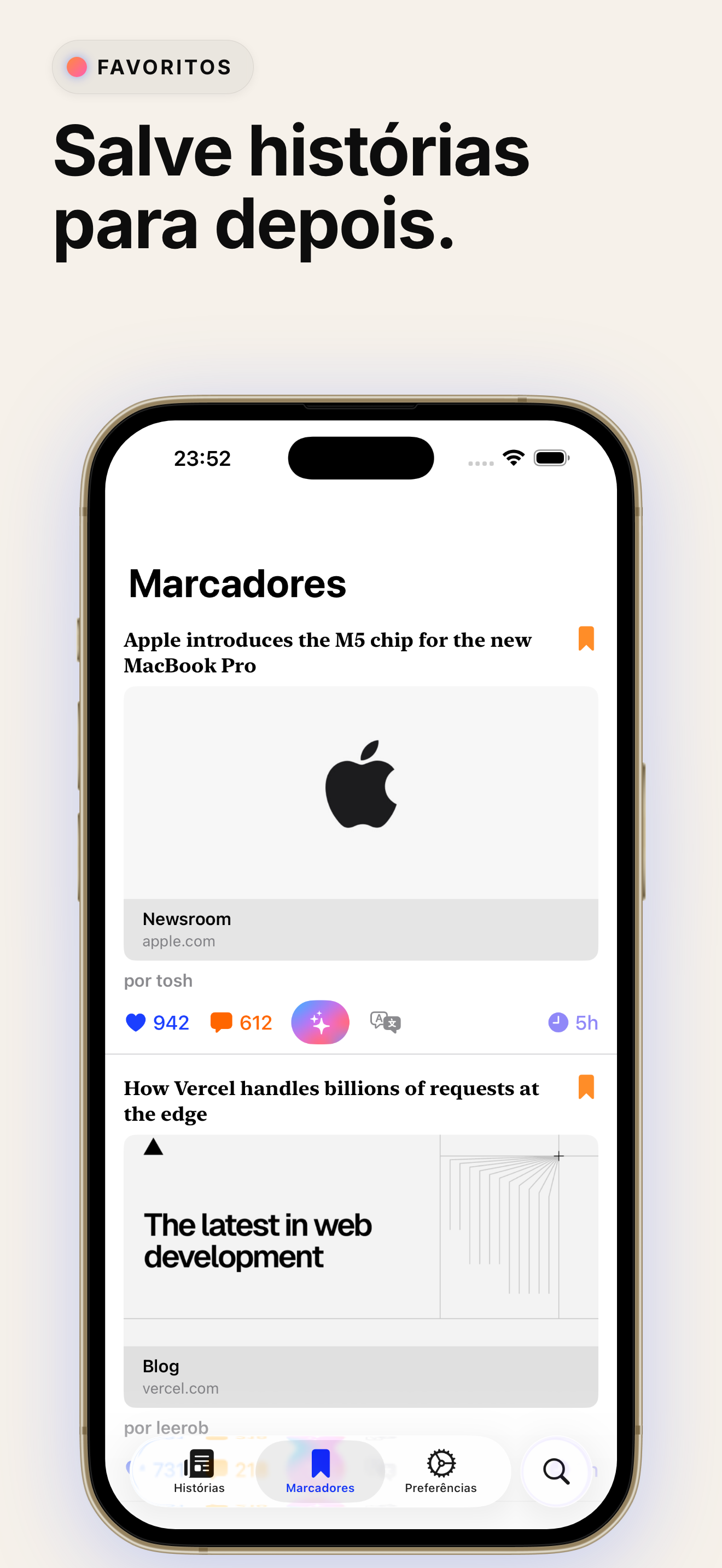Hack The News - Salve histórias para depois.