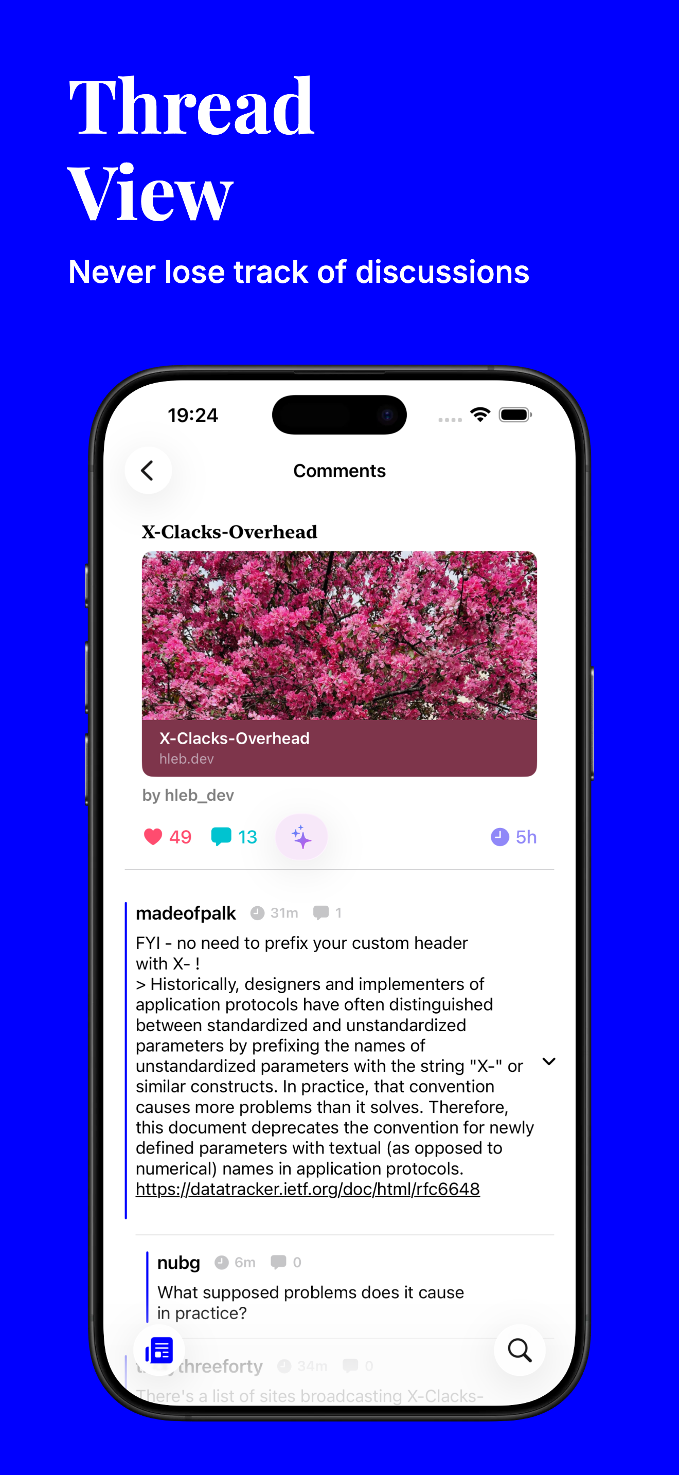 Hack The News - Thread View