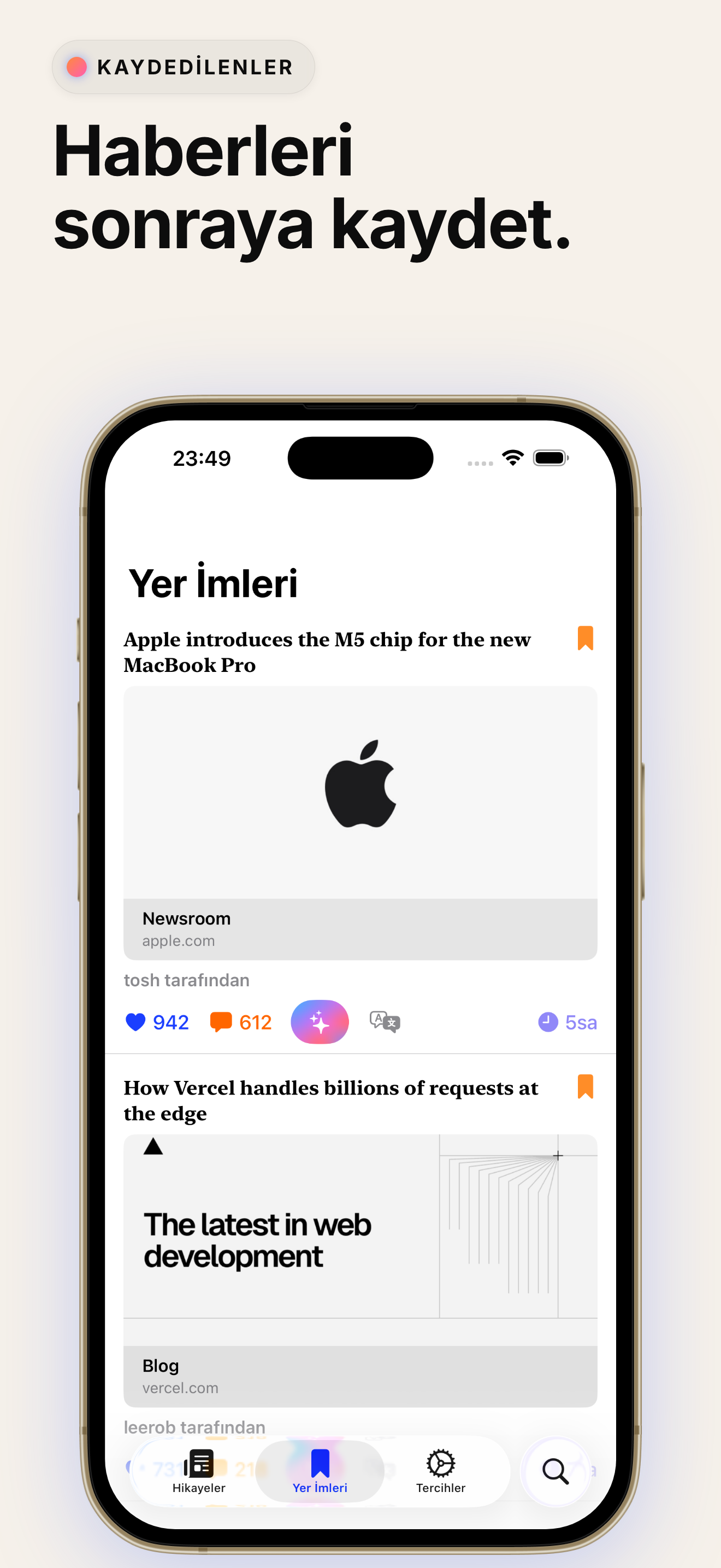 Hack The News - Haberleri sonraya kaydet.